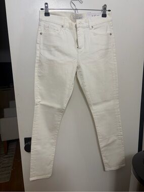 LOFT Women's White Skinny Jeans